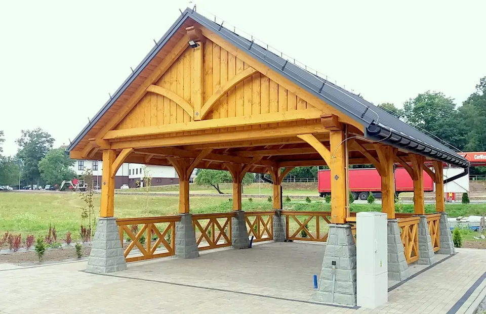 Wiata drewniana 5×7 Słopnice